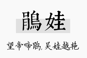 鹃娃名字的寓意及含义