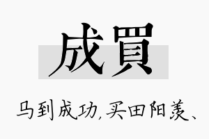 成买名字的寓意及含义