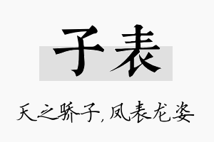 子表名字的寓意及含义