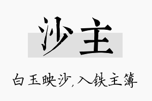 沙主名字的寓意及含义