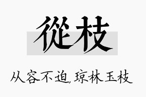 从枝名字的寓意及含义