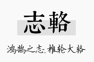 志辂名字的寓意及含义