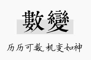 数变名字的寓意及含义