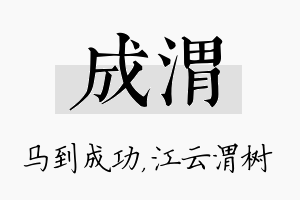 成渭名字的寓意及含义