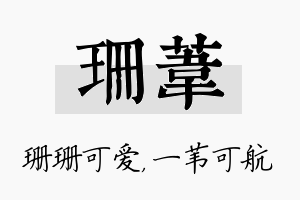 珊苇名字的寓意及含义