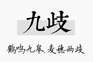 九歧名字的寓意及含义