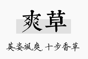 爽草名字的寓意及含义