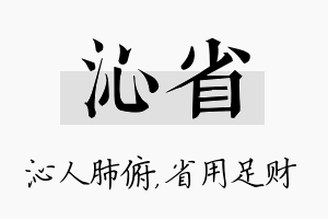 沁省名字的寓意及含义