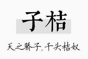 子桔名字的寓意及含义