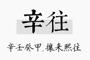 辛往名字的寓意及含义