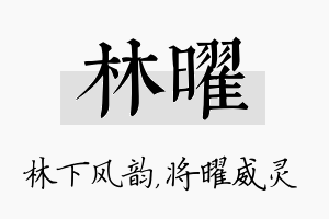 林曜名字的寓意及含义