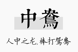 中鸯名字的寓意及含义