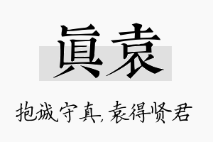 真袁名字的寓意及含义