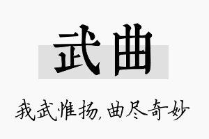 武曲名字的寓意及含义