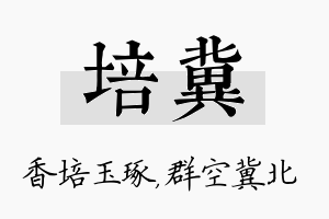 培冀名字的寓意及含义