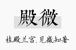 殿微名字的寓意及含义