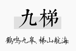 九梯名字的寓意及含义