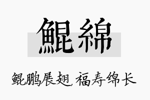 鲲绵名字的寓意及含义