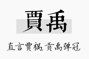 贾禹名字的寓意及含义