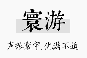 寰游名字的寓意及含义