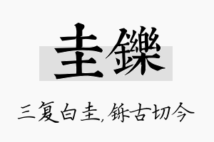 圭铄名字的寓意及含义