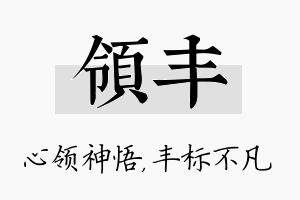 领丰名字的寓意及含义