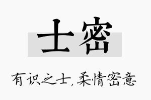 士密名字的寓意及含义