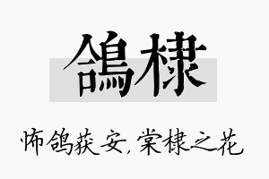 鸽棣名字的寓意及含义