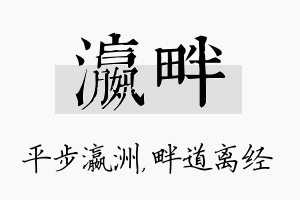 瀛畔名字的寓意及含义