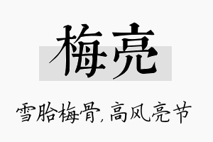 梅亮名字的寓意及含义