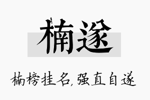 楠遂名字的寓意及含义