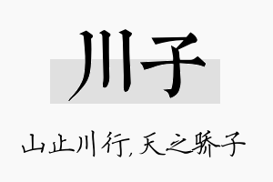 川子名字的寓意及含义