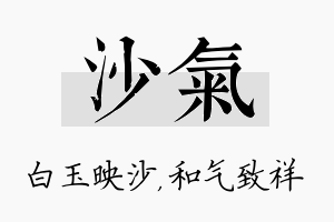 沙气名字的寓意及含义