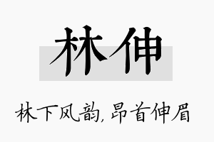 林伸名字的寓意及含义