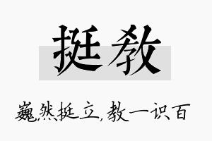 挺教名字的寓意及含义