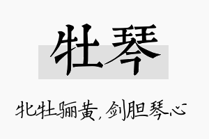 牡琴名字的寓意及含义