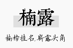 楠露名字的寓意及含义