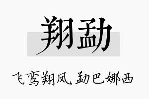 翔勐名字的寓意及含义