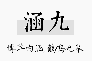 涵九名字的寓意及含义