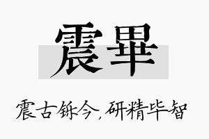 震毕名字的寓意及含义