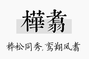 桦翥名字的寓意及含义