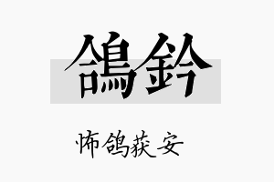 鸽钤名字的寓意及含义