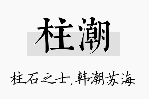 柱潮名字的寓意及含义