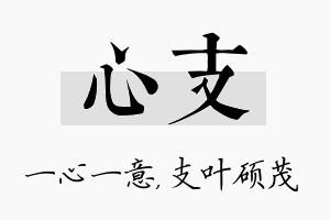 心支名字的寓意及含义