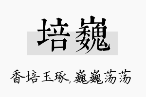 培巍名字的寓意及含义