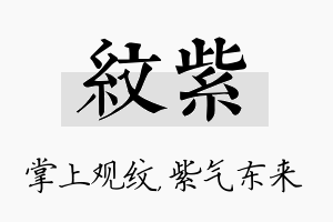 纹紫名字的寓意及含义