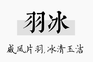 羽冰名字的寓意及含义