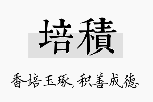 培积名字的寓意及含义