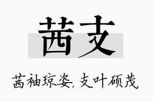 茜支名字的寓意及含义