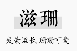 滋珊名字的寓意及含义